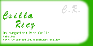 csilla ricz business card